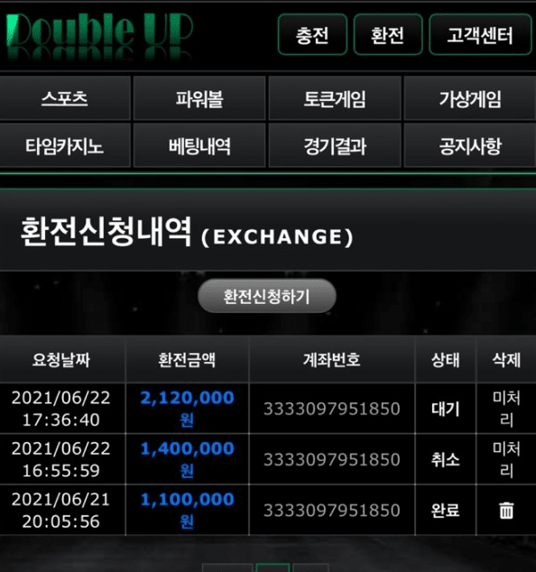 억지 부려가며 먹튀하는 더블업(0)