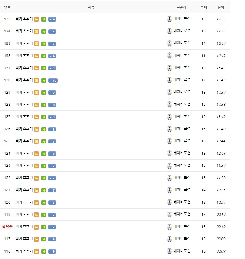 후기게시판 악용자 그냥 올림;(0)