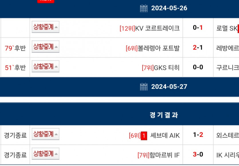 5월26일 스포츠 분석 결과(0)