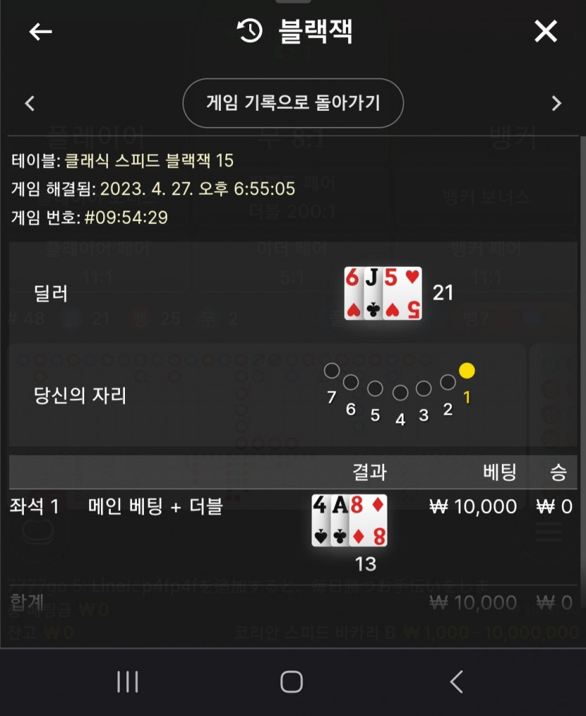 에볼 블랙잭 얘기 나와서...(3)