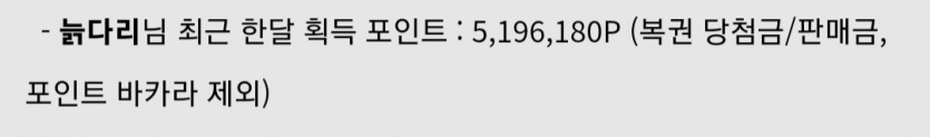 이번달 포인트 구매 및 활동내역(0)