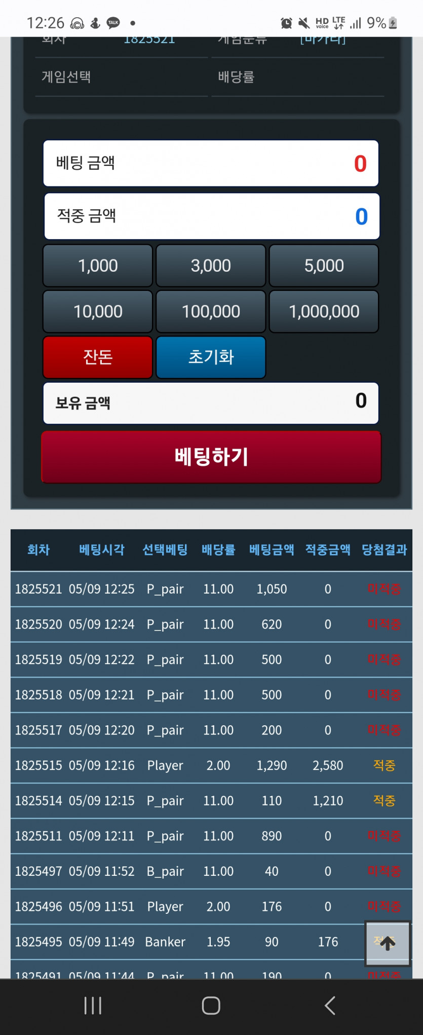 페어에 흥한자. 페어로 망한다.(0)