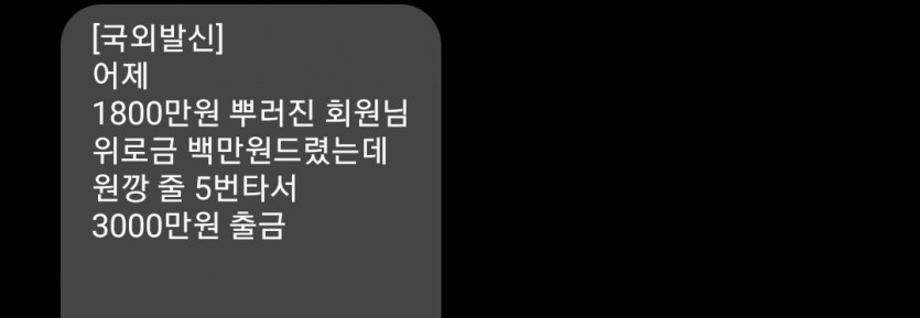 아 ㅈ됐다 나한테도 이 문자가오네(0)