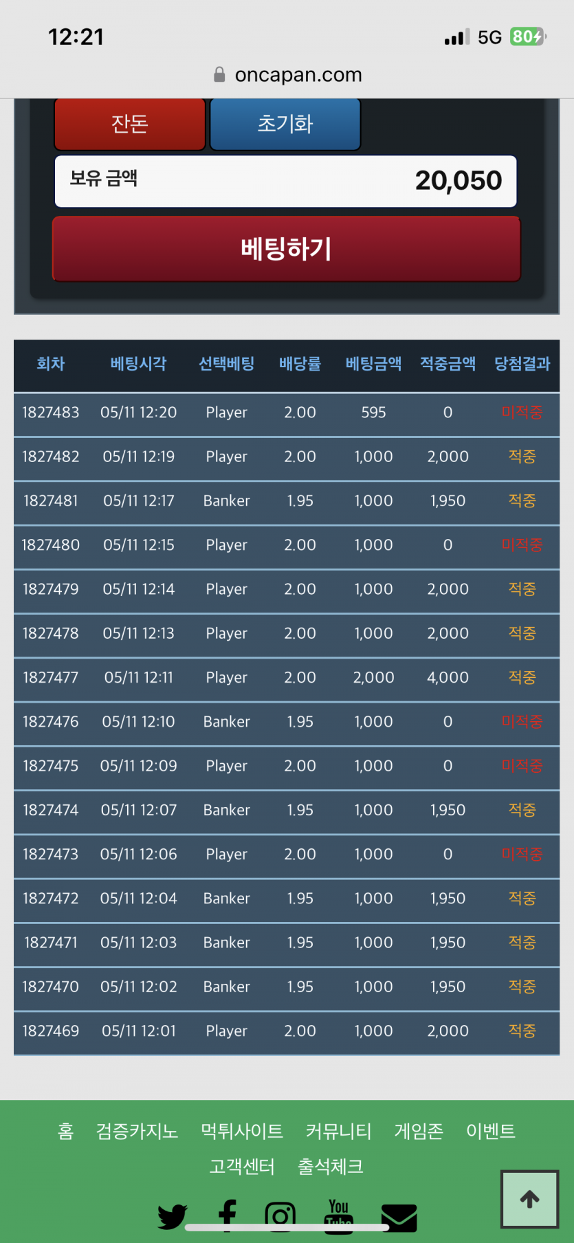 실험바카라(feat. 동전던지기)(0)