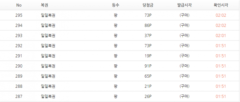 포바로 소소히 번돈...복권으로..날리다..굿..(1)