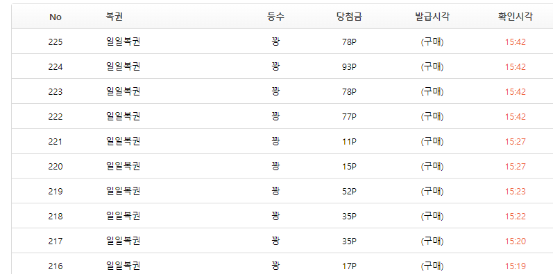 악...복권 꽝(0)