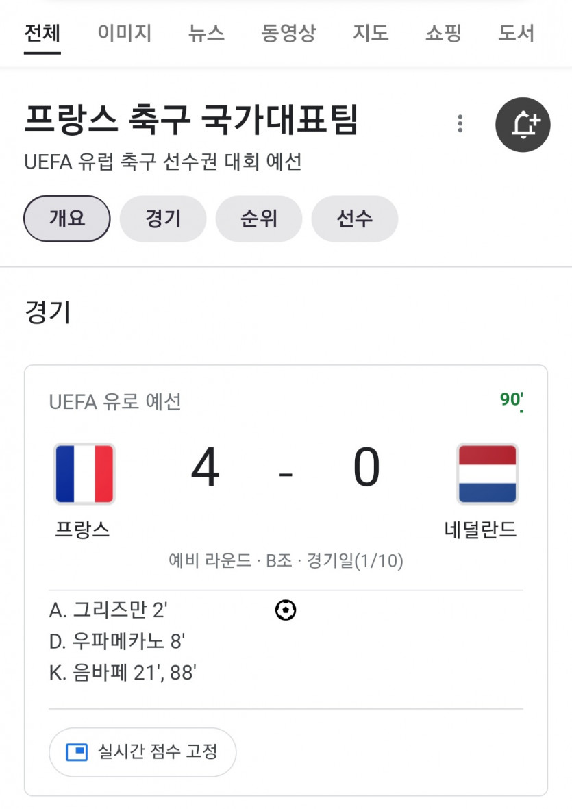 프랑스 네덜란드 경기(0)