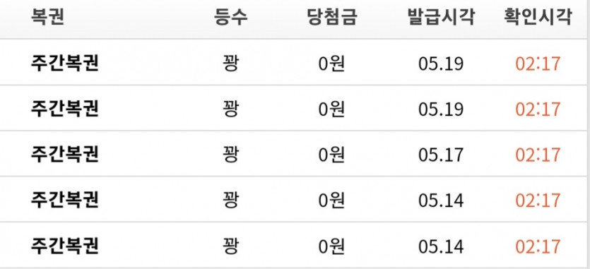 주복 5장!!(0)
