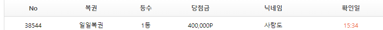 와.. 사랑도님 축하드려요 1등 ㅠㅠ(0)