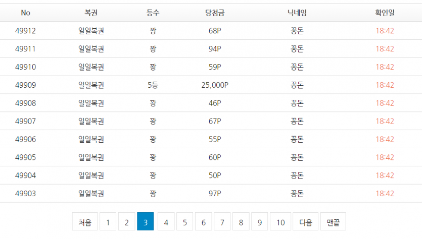 일복권 구매 / 타이각(0)