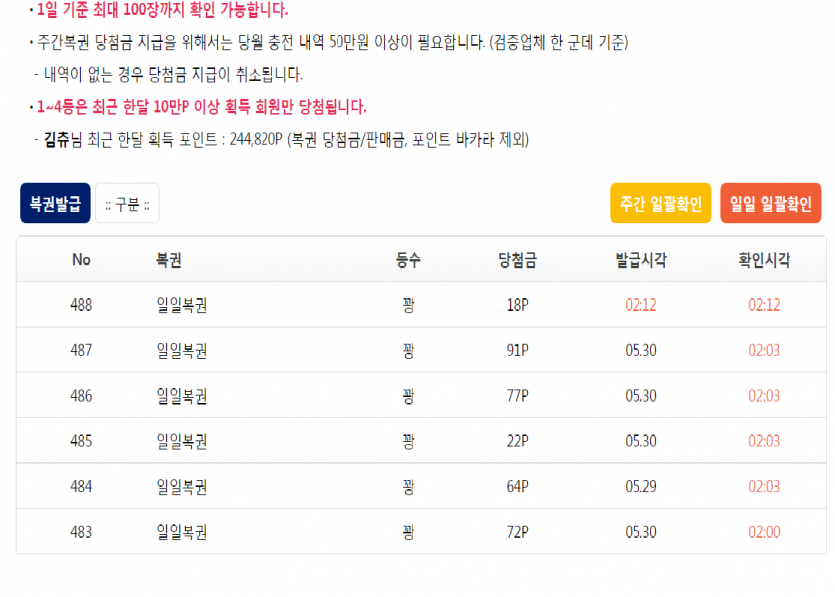 천하제일 그지.. 아니 우엥 대회 당첨자(2)