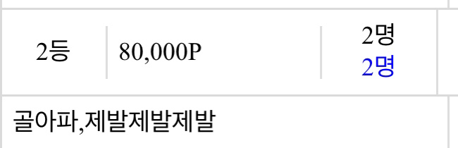 휴.. 간만에 복권하나 당첨입니다..(1)