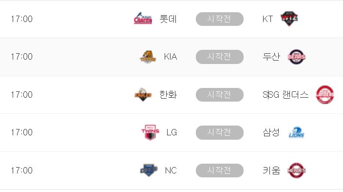 오늘 국내야구(0)