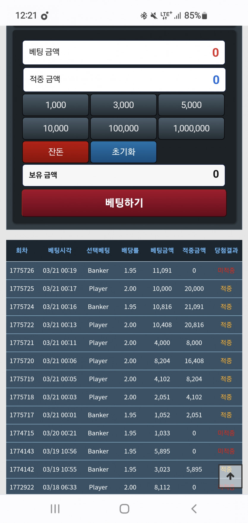기분좋은 8연승후 마감(0)