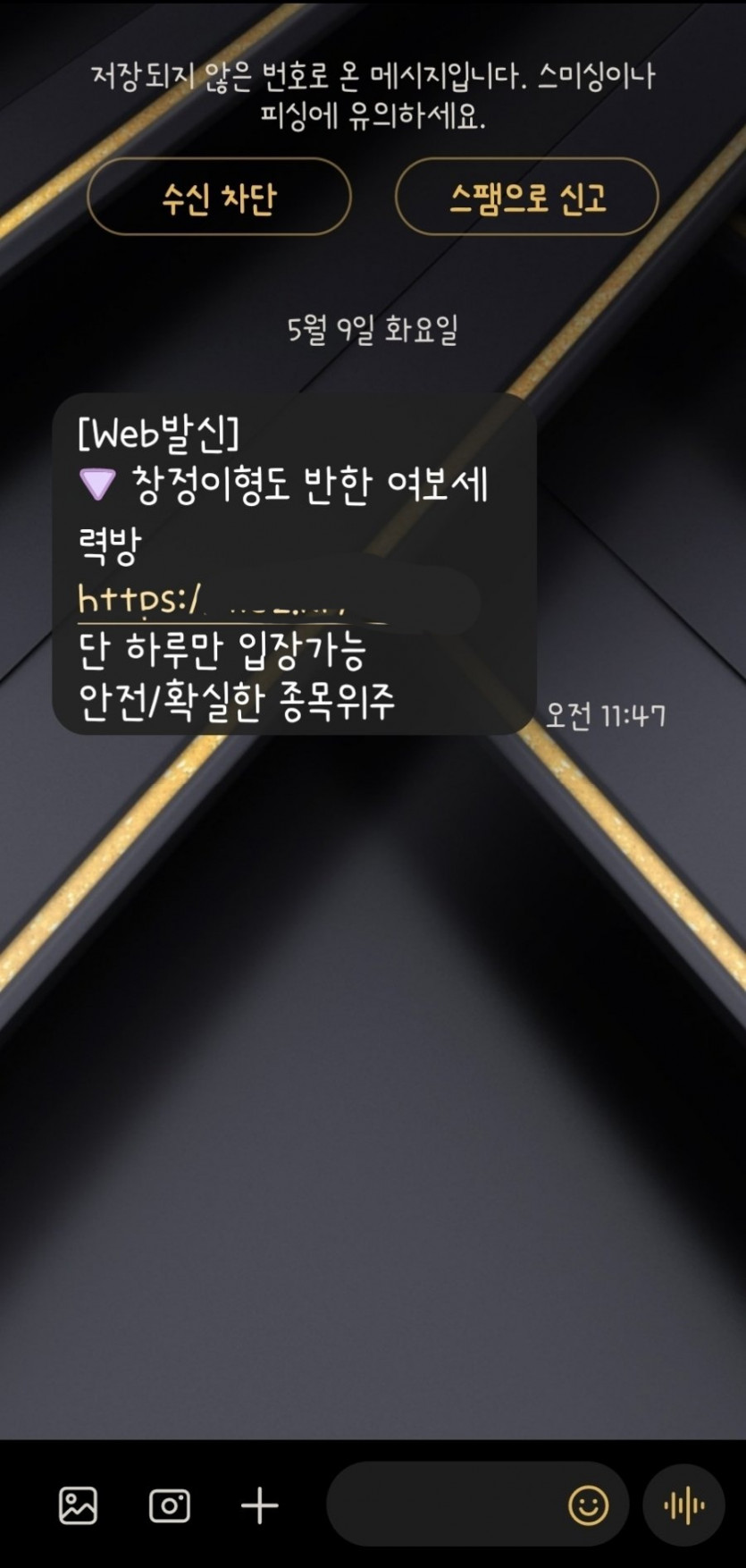 그저께 발송됐다는 스팸문자.jpg(0)