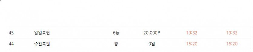 200원의 기적(feat.뿡님의 주간복권 유혹)(0)