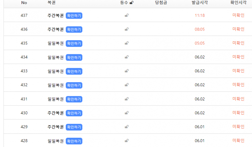 복권운이 좋네..ㅎㅎ(0)