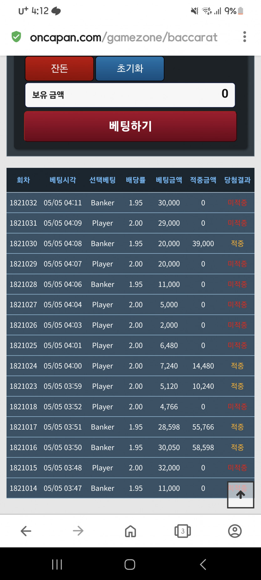포바 결국 오링 났네요.(0)
