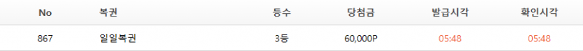 와 복권 3등...!!!!(0)