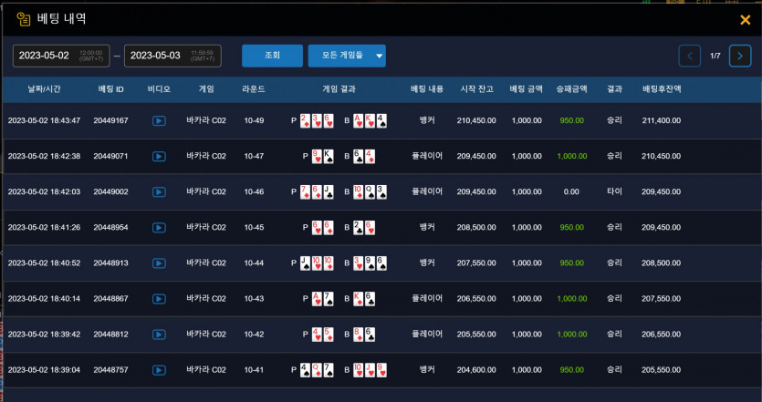 역시 저는 천원배팅이 맞는거 같네요^^(1)