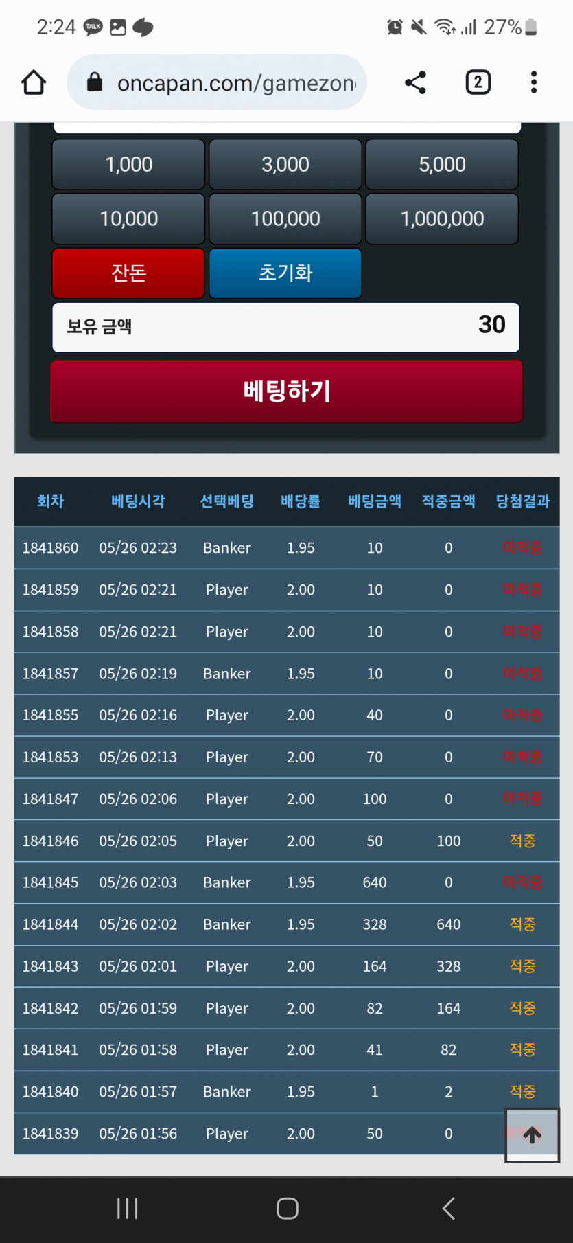 7연패 했습니다.(0)