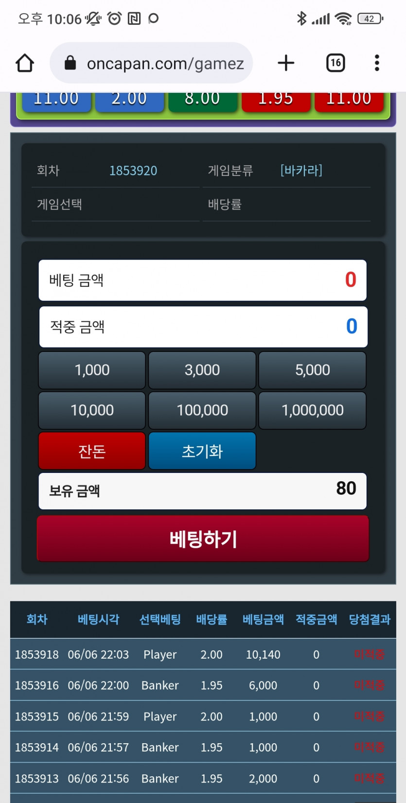 5연패 마감 ㅋ ㅋ(0)