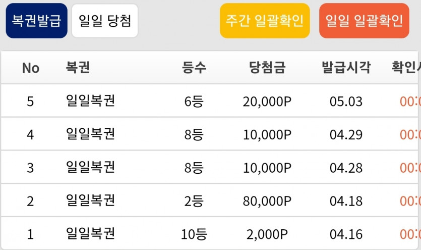일복 100장 일괄 후기(0)