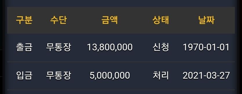 도박중독자.. 결국 1억 찍고 환전받고 온전히 제통장에 1억(1)