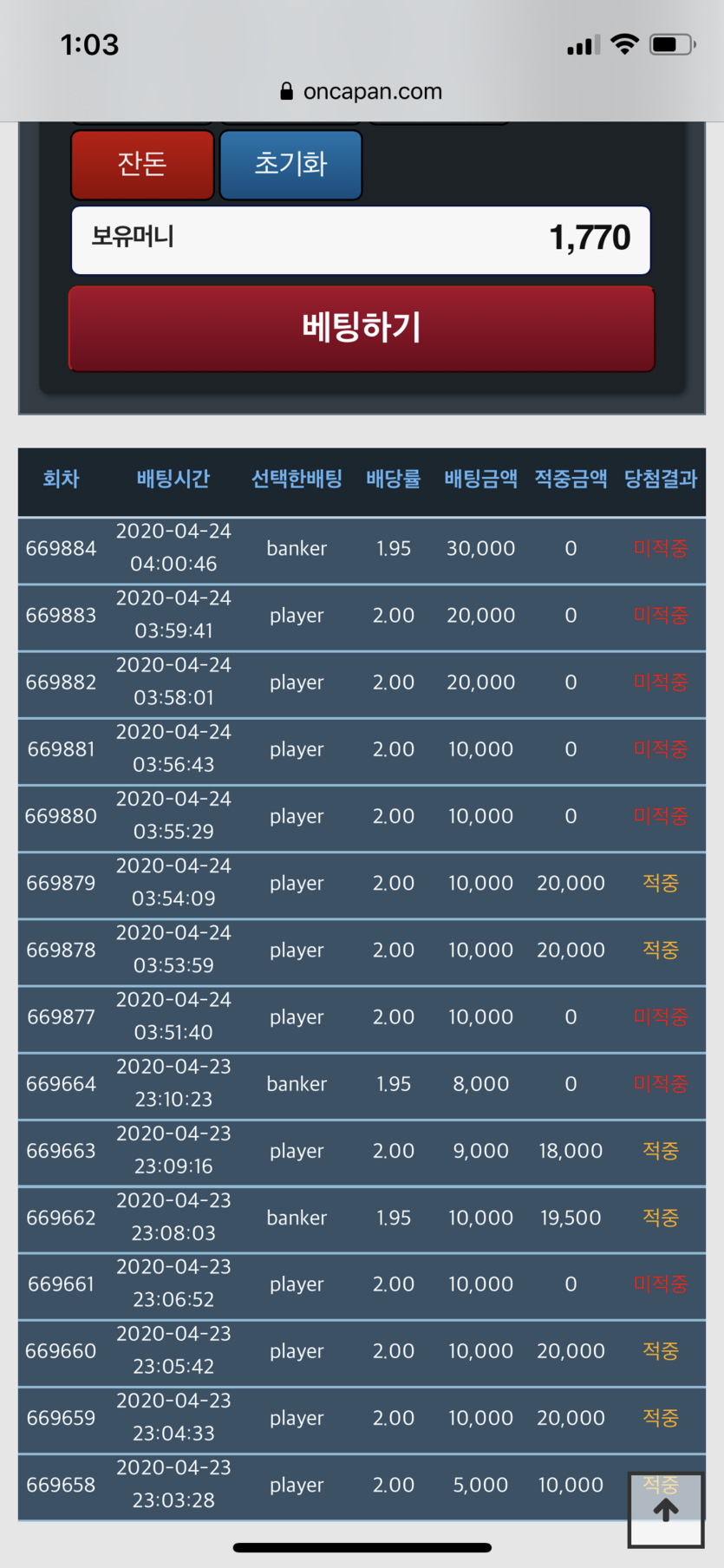 누군 바카라 성공하든데...(0)