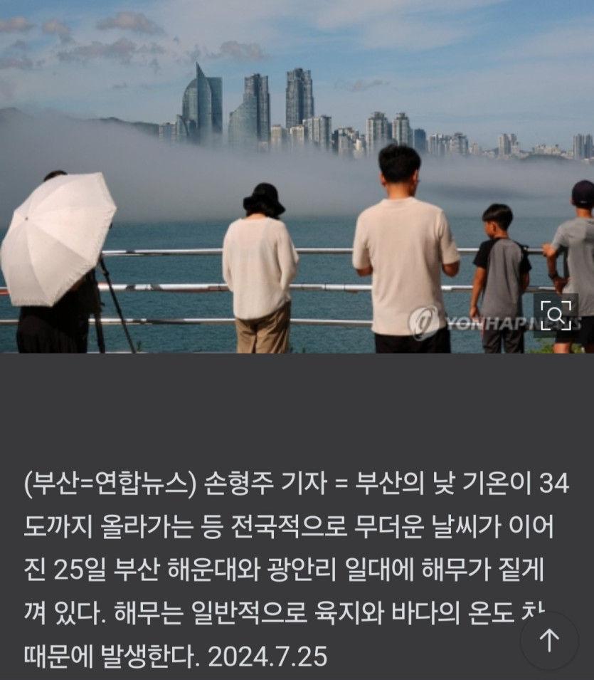 해운대 광안리 일대 해무(0)