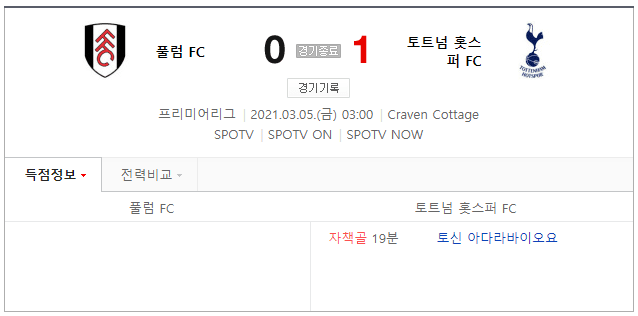 토트넘, 좀 아쉬운 경기(0)