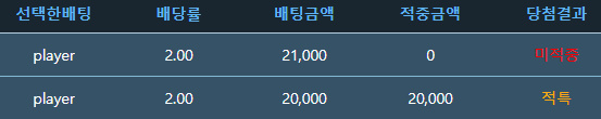 포인트 바카라 잃을 까봐 무섭다(0)