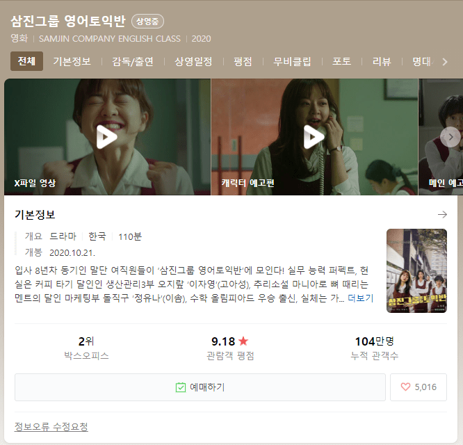 재밌는 영화는 많지만 볼 사람은 ..(0)