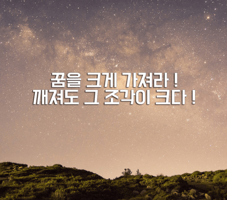 꿈을 크게 갖자(0)