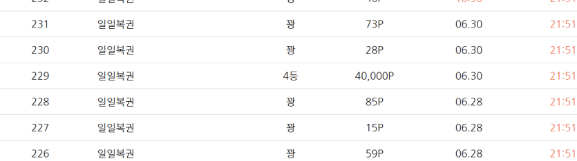 여러분 저 일복 4등 되써여!!!!!(0)