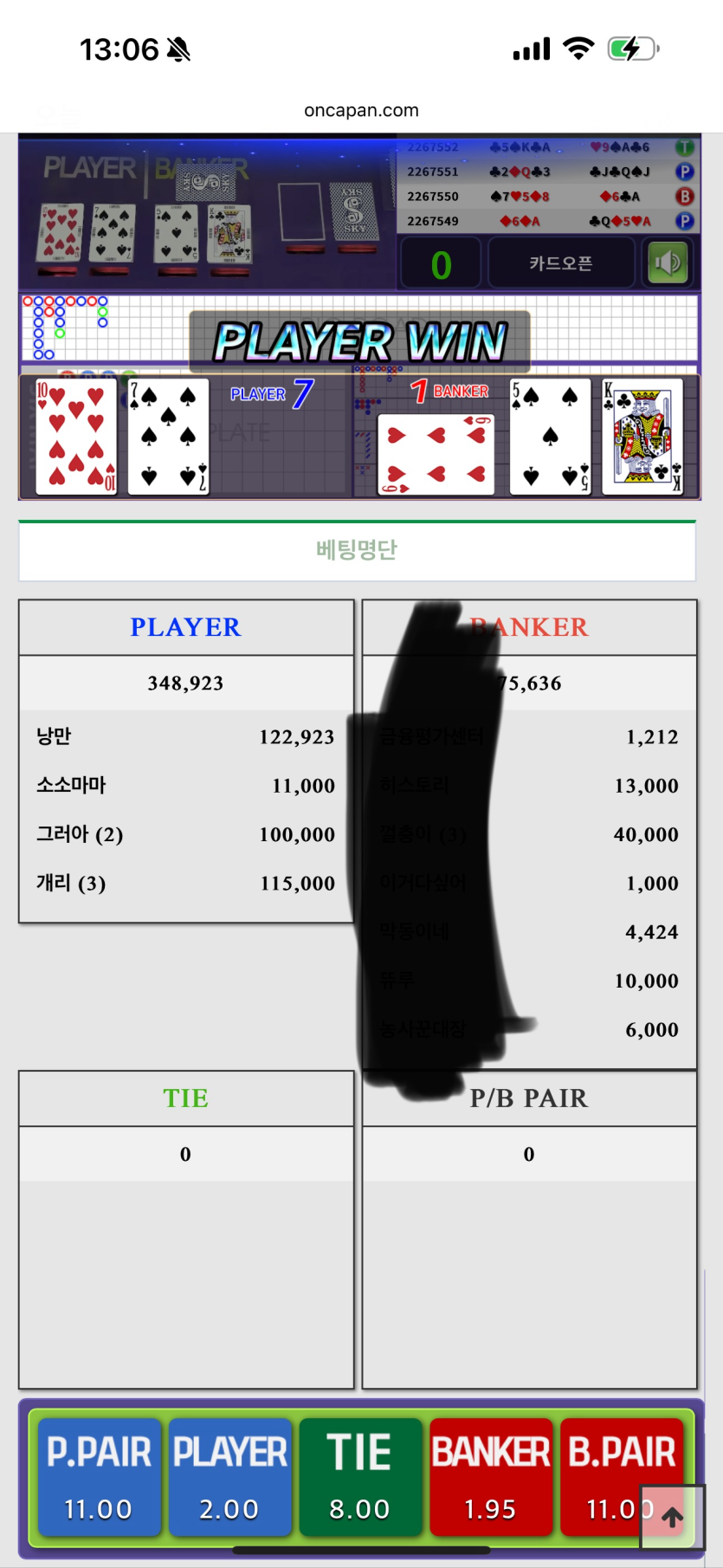 아무르님 지정 10만포 지정깡(0)