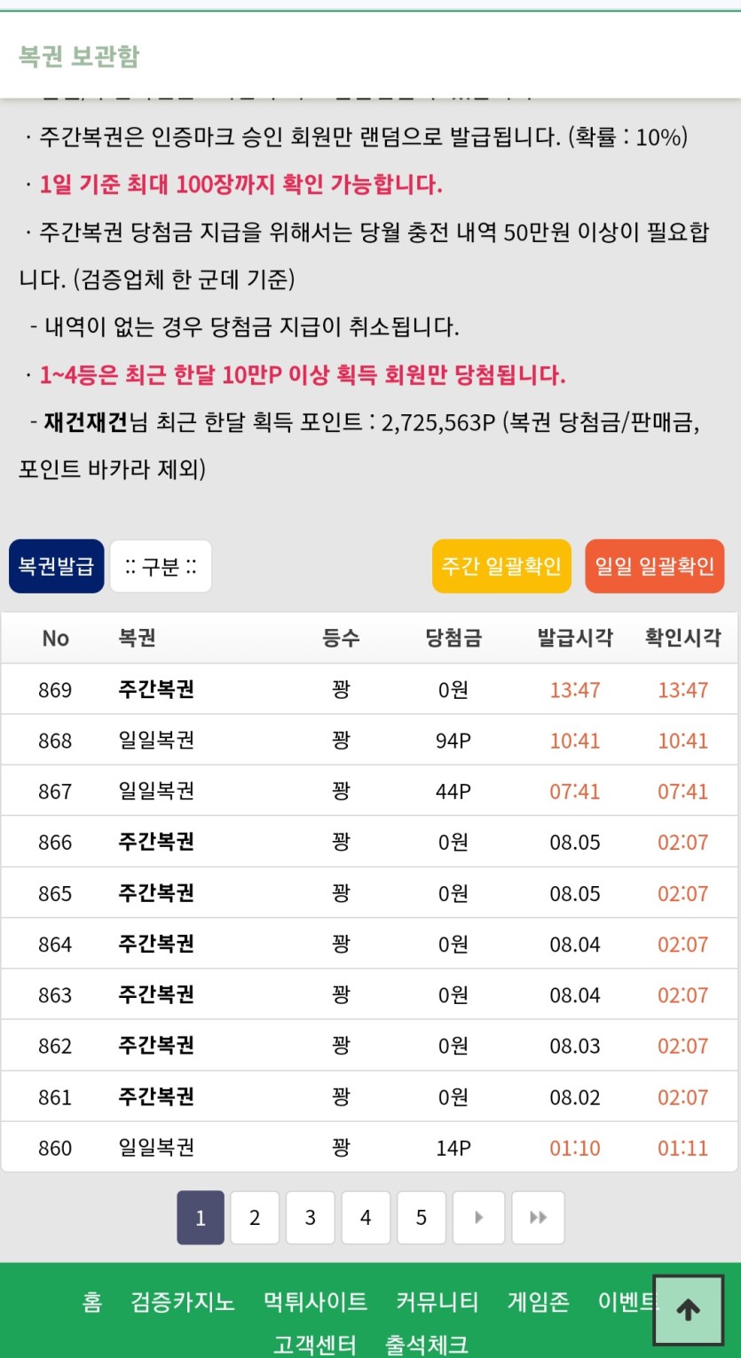 ㄹㅇ 최근복권 올주복인데 방금도 주복(0)