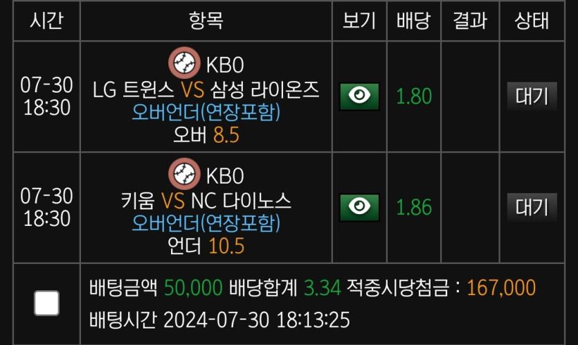 KBO KING 더위를 날리는 픽✨(2)