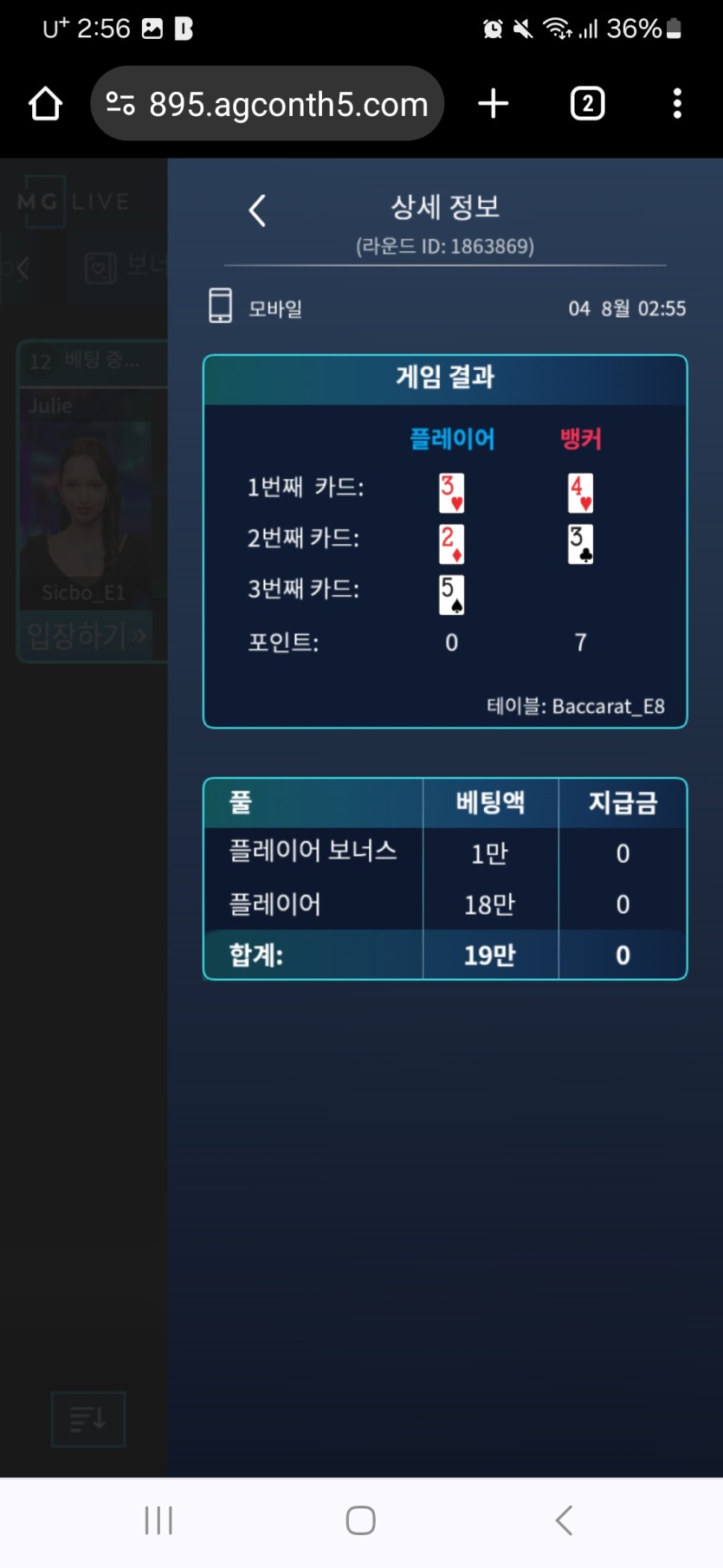 나는 왜 바카라만 하면 고장이 나는가....(3)