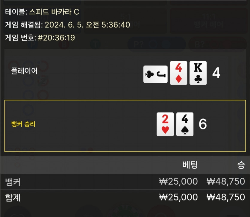 6/5 케이 바카라 후기 3(0)