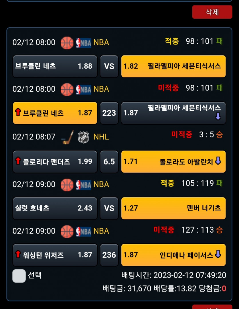 비제휴 느바 하키(0)