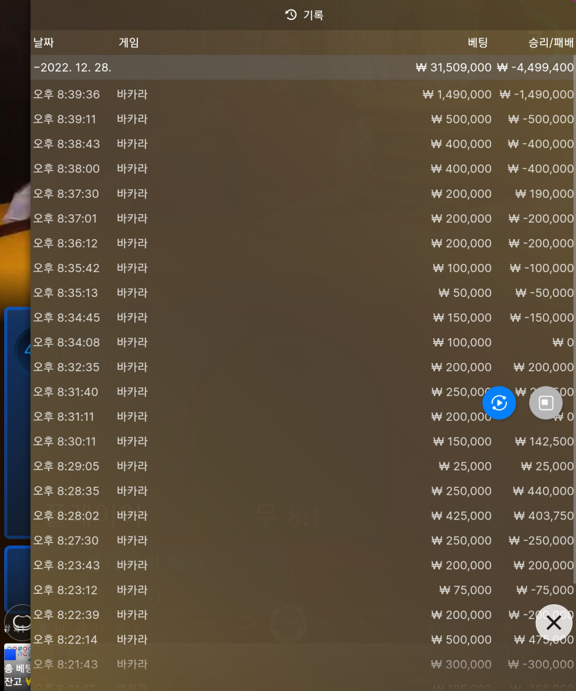 아리아카지노 한번 더 깊어진 패배(0)