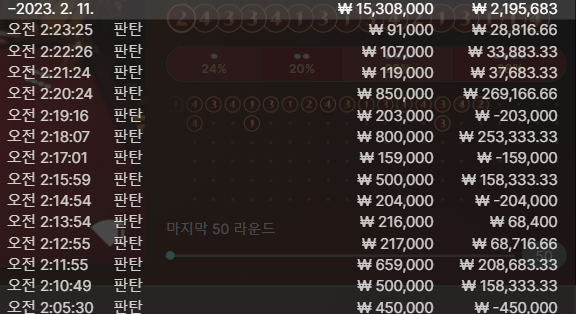 비제휴 판탄 3차전 끝(0)