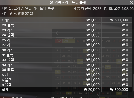 벳위즈 라이트닝룰렛 후기(1)