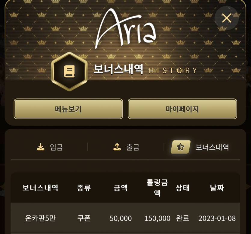 아리아 후기(1)