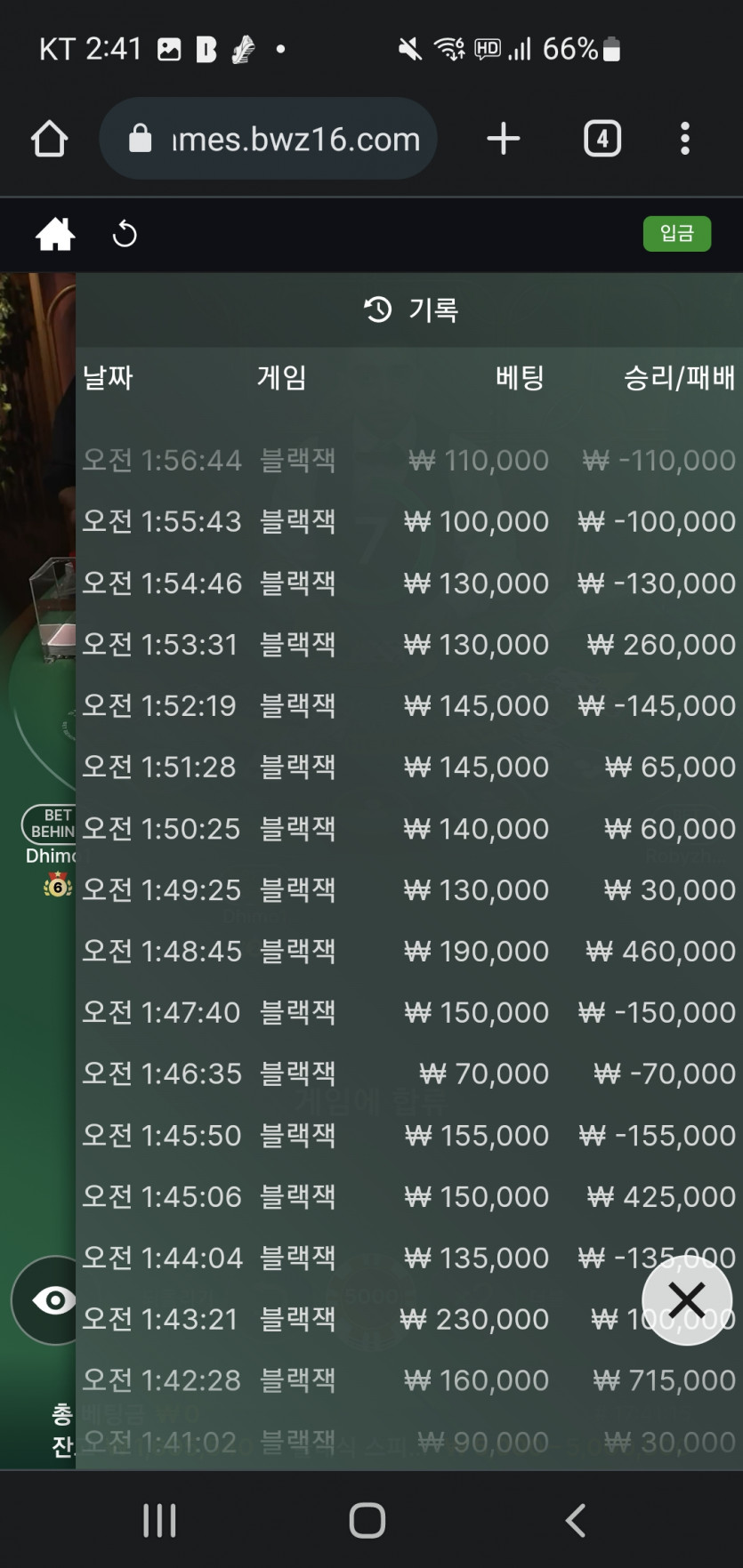 벳위즈 후기 지옥에서 돌아온 블랙잭(3)