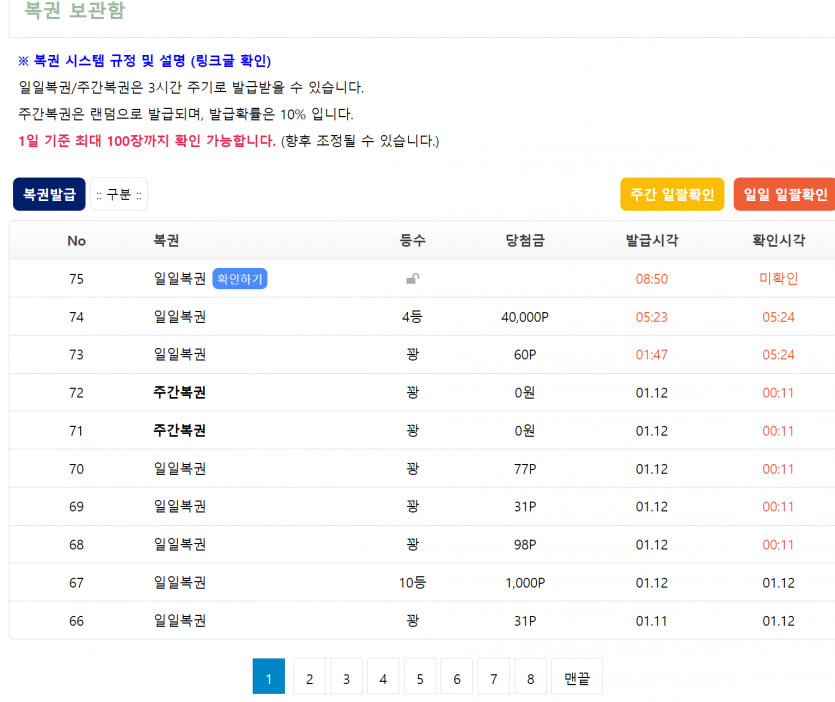 복권4등당첨 올인후 복구성공(0)