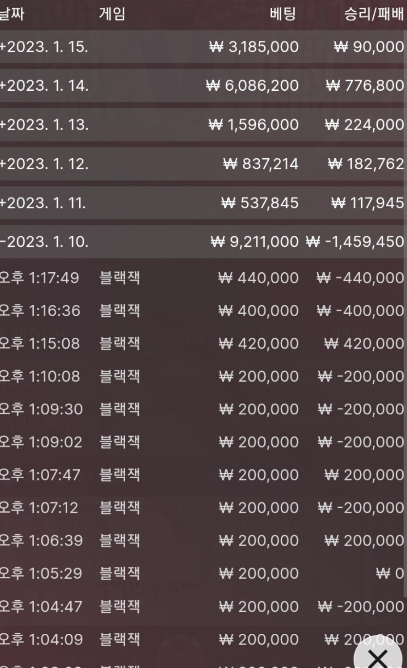 뱃위즈 블랙잭 복구 성공기(0)