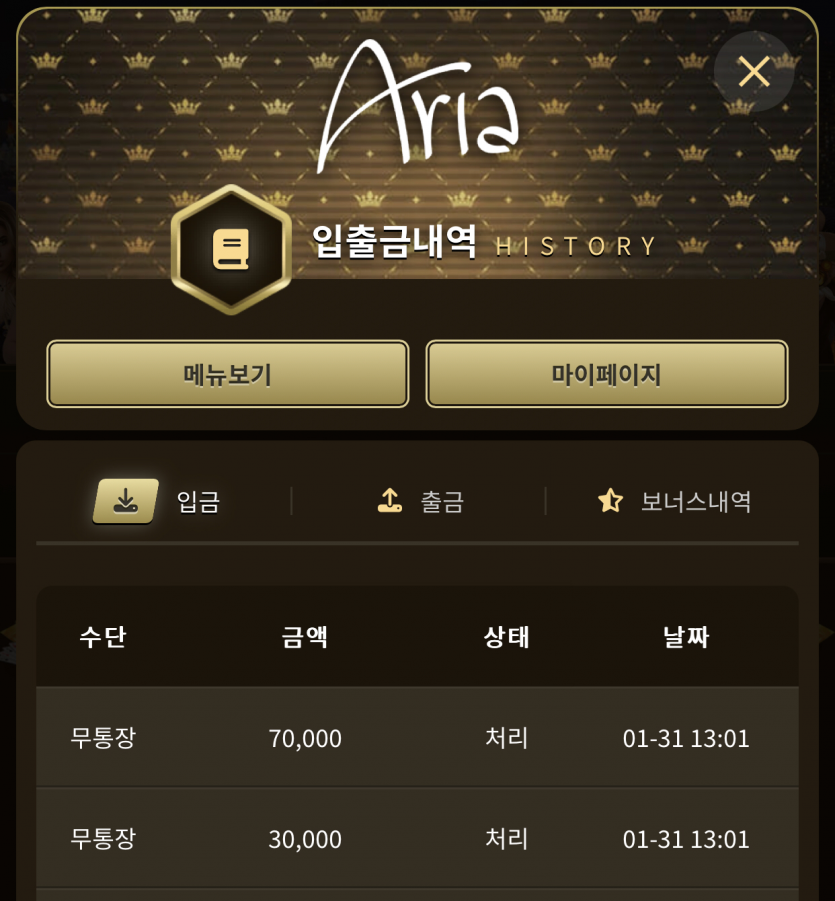 아리아 슬롯 후기(3)