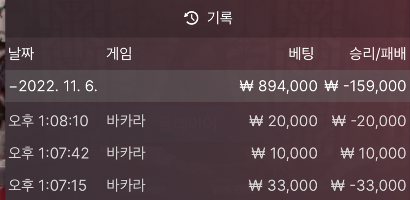 하 손실이네요(0)